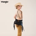 thumbnail image 6 of Wrangler Women Shoulder Crossbody Bag, Medium Western Fringe Hobo Purse, Black, 6 of 6