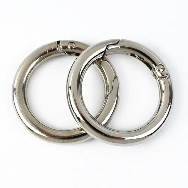 Meetee-hebillas de anillo redondo de resorte de Metal, 16/20/25/32/38mm, conexión de correa de bolso, gancho a presión, llavero, Collar para mascotas, abrazadera a presión, 5/10 Uds.