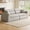 White-Taupe, variant on Woven Chenille Striped Sofa, 3 Seat Straight Row Compact Couch, Space Saving No Assembly Required Sofa with High Density Sponge, Living Room Apartment Office, Mahogany Red Brown