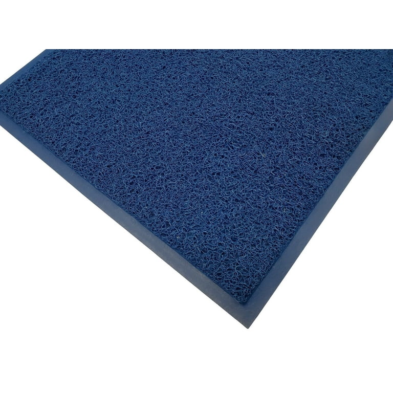 Kashi Home Indoor/Outdoor Trapper Door Mat – Non-Slip, Dirt & Moisture Absorbing, 18x30 Inch, Black/Grey/Navy