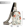 thumbnail image 2 of FORMRS Womens Crossbody Sling Bag Travel Daypack Shoulder Chest Backpack, Red and White Floral Pattern, 2 of 7