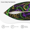thumbnail image 5 of Kll Neon Mardi Gras Decorative Throw Pillow Covers Velvet Soft For Couch Sofa Bedroom Living Room Outdoor -16"X16", 5 of 8