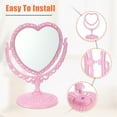 thumbnail image 6 of Unique Bargains Love Heart Shaped Double Sided 360° Rotating Makeup Mirror 1 Pc Pink, 6 of 7