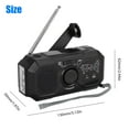 thumbnail image 6 of Emergency Hand Crank Radio, with LED Flashlight for Emergency, AM/FM Portable Weather Radio, for USB Charged & Solar Power for Camping, Emergency (Black), 6 of 9