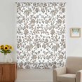 thumbnail image 3 of Brown Flower Sheer Curtains 54 Inches Long, Vintage Farmhouse Boho Leaf Spring Plant Light Filering Curtains, Breathable Simi Curtain Privacy Drapes for Kitchen Bathroom Small Window Treatment, 3 of 9
