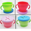 Baby Toddler Feeding Bowl Food Container Snack Keeper Pod Traveling Cup Handles