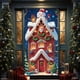 thumbnail image 5 of Adornos navideños, regalos navideños, cubierta de puerta navideña de 35 x 71 pulgadas - Patrones de Papá Noel, decoración de puerta para el día de Navidad - Decoración para fiestas de festivales, cubi, 5 of 6