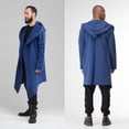 thumbnail image 4 of Douhoow Mens Robe Hooded Cloak Spring Loose Pocket Warmer Coat Long Sleeve Casual Outwear M-XXL, 4 of 5