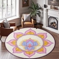 thumbnail image 2 of Round Area Rug, Mandala1 Non-Slip Floor Mat, Soft Washable Carpet for Living Room Bedroom Decor 24 Inch, 2 of 6