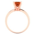 thumbnail image 4 of Solitaire Engagement Ring for Women - 1ct Simulated Pink Tourmaline in 14K Rose Gold Promise Ring, 4 of 6