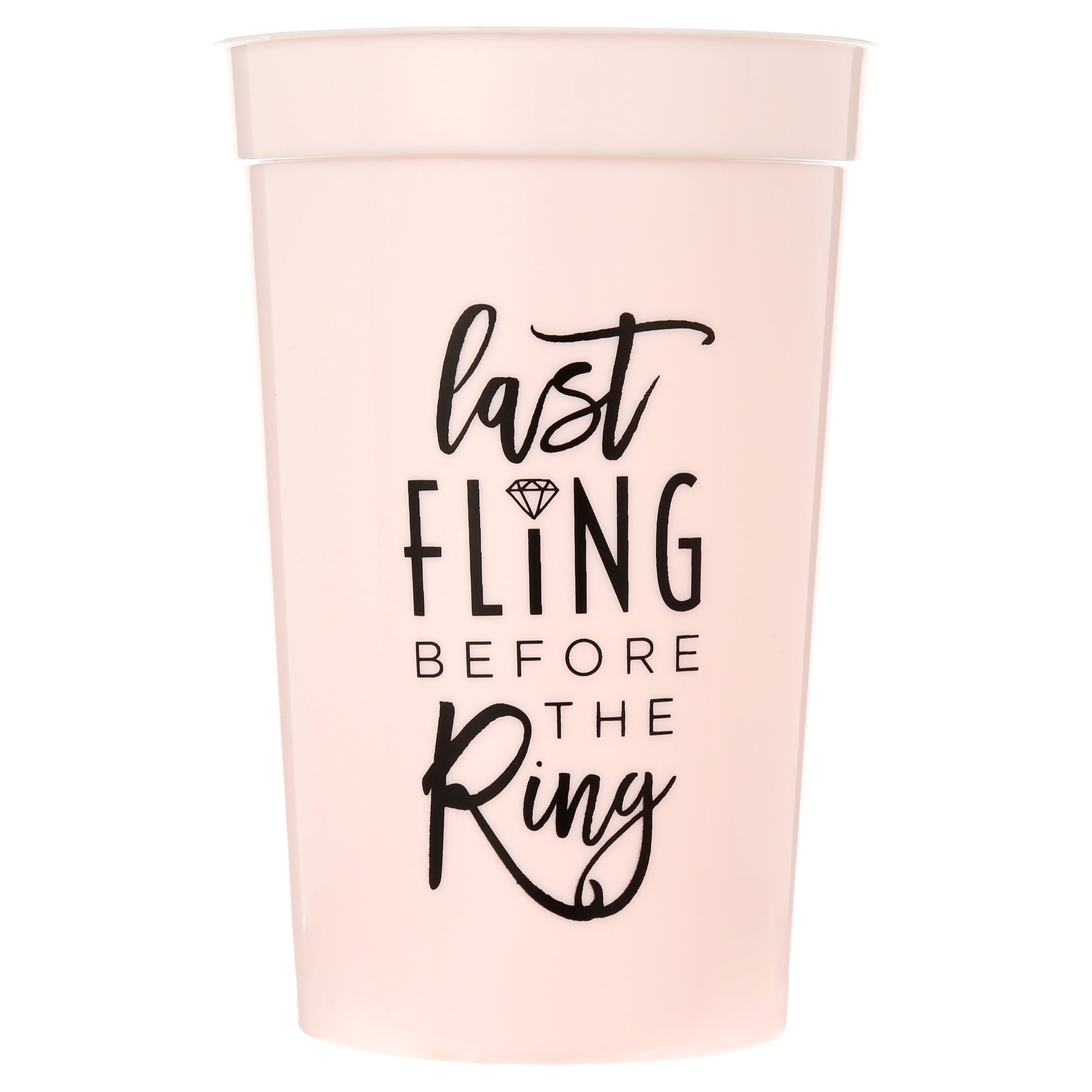 Way to Celebrate Bridesmaid Plastic Cups, Pink, 6 Count