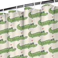 thumbnail image 3 of Green Cartoon Crocodiles Hearts Pattern Shower Curtain 36"x72" ,Bathroom Decorative Shower Curtains Set with 12 Hooks,Modern Waterproof Washable Shower Curtain, 3 of 6