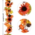 thumbnail image 5 of Coolmade Fake Fall Maple Leaf Garland Hanging Vine- 6 Feet - Artificial Berries Sunflower Pumpkin Autumn Decoration for Wedding Party Thanksgiving Dinner Fireplace Door Frame Doorway Backdrop Décor, 5 of 7