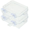 thumbnail image 1 of Shisuyan Plat d'Alimentation pour Reptiles Bol d'Angle Transparent 2 Pcs 5.3X2.6X1.4In, 1 of 8