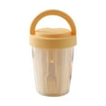 thumbnail image 2 of XYRSRUW Leachable Fruit Cup, Portable Snack Container with Fork, Travel Fruit Holder, Leak-proof Salad Storage Box(Yellow), 2 of 5