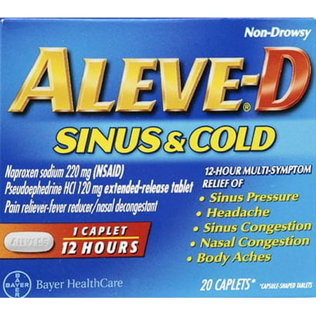 Aleve-D Sinus and Cold Caplets Multi-Symptom Relief, 20 count