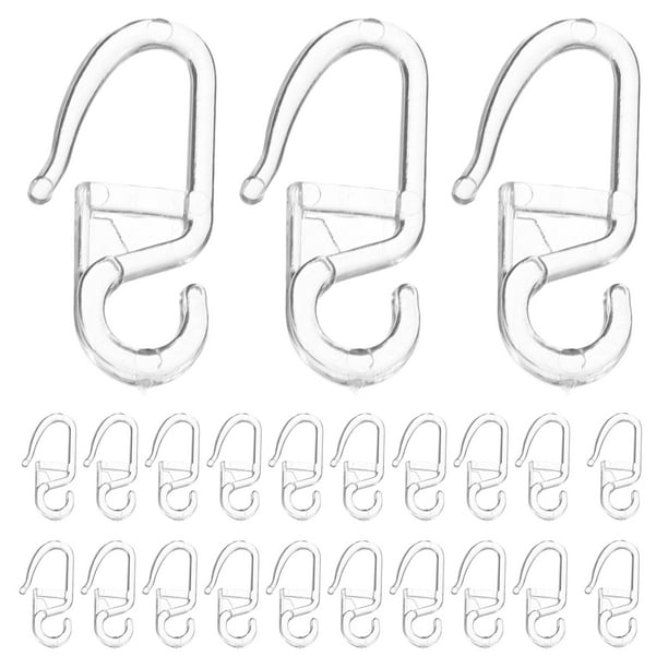 50 ganchos especiales para cortina de cama, accesorios para colgar cortinas, rollos de cortina universales, ganchos deslizantes para cortina para el hogar.