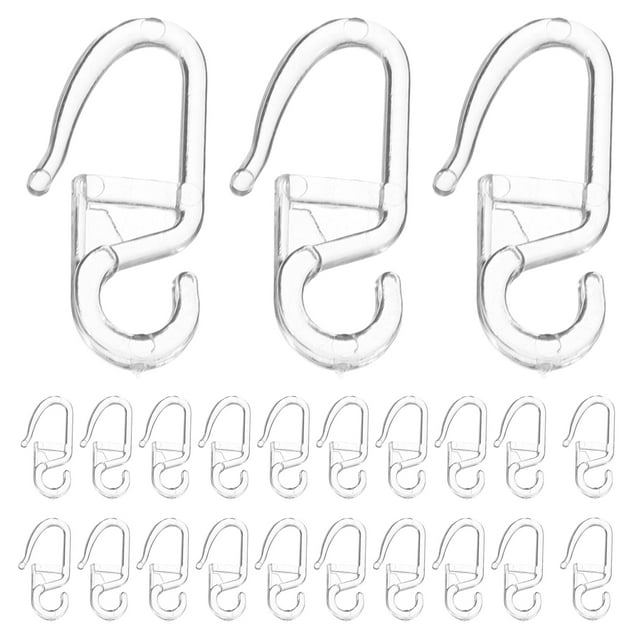 MasteelfCA 50 Pcs Accessoires de Crochet Spécial pour Rideaux Anneau de Suspension Rouleau de Rideaux Universel Crochets Coulissants pour Maison