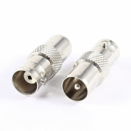 2 Bnc Connectors - 2 Pcs BNC Female Jack to RF CATV TV Male Plug RF Connector Coupler Adapter