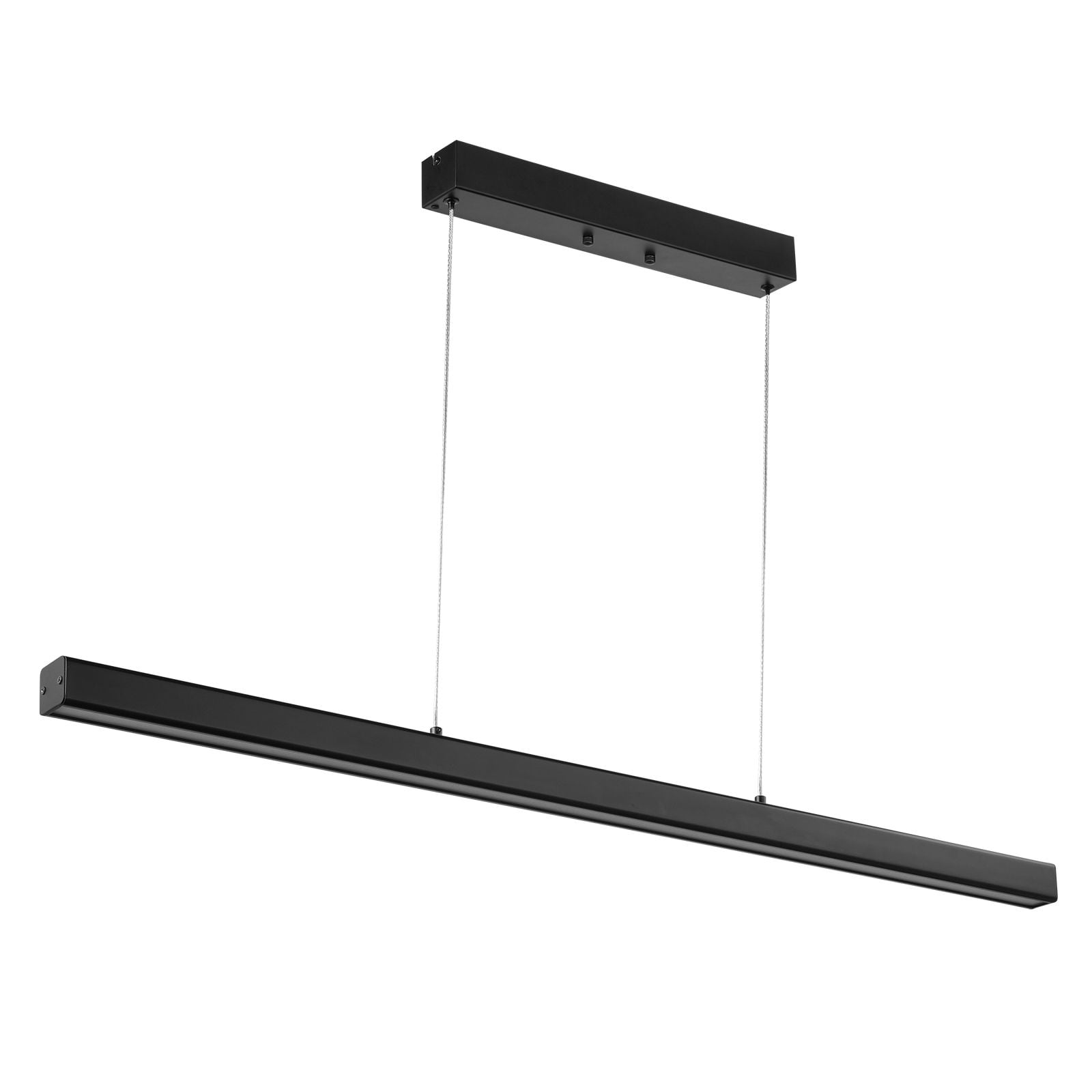 Dimmable LED Linear Pendant Light, 20W, 3 Color Temperatures (3000K/4000K/6500K), Adjustable 59" Ropes, 50,000-Hour Lifespan, for Kitchen Island, Dining Room & Living Room