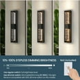 thumbnail image 6 of Crystal LED Modern Indoor Wall Lamp Bathroom Crystal Light Fixture Bedroom Living Room 3000K-Black, 6 of 7