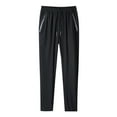 thumbnail image 3 of Men's Solid Sports Leisure Trousers - Loose Fit, Nylon Spandex, 9th Length, Running Training Pants, 3 of 3