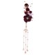 thumbnail image 4 of WEUVEB Plush Deep Red Flower Hair Barrette with Dangle Tassels for Elegant Daily Use, 4 of 6