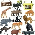 thumbnail image 4 of VKZON Animal Figure Toys Safari Figurines, Plastic African Animals Educational Learning Playset with Elephant, Giraffe, Lion, Tiger for Kids Toddlers Children Age 3-8, 4 of 7