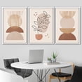 thumbnail image 4 of IDEA4WALL Framed Canvas Print Wall Art Set Mid-Century Geometric Pastel Semi Circles Abstract Shapes Minimalism Bohemian Decorative for Living Room, Bedroom, Office - 24"x36"x3 White, 4 of 4