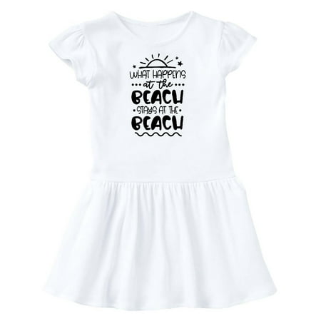 

Inktastic Spring Break What Happens at the Beach Stays at the Beach Gift Toddler Girl Dress