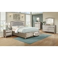 thumbnail image 4 of Bling Game Upholstered Storage Eastern King Bed Metallic Platinum, 4 of 4