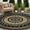 Coffee, variant on Edlbaegy Round Outdoor Rugs for Patios 5ft Boho Plastic Outdoor Rug Waterproof Lightweight Portable Outdoor Carpet for Patio Backyard Porch