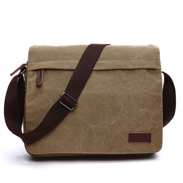Bolso bandolera de lona para hombre, bolso portátil para ordenador de exterior, bolso informal de estilo coreano a la moda