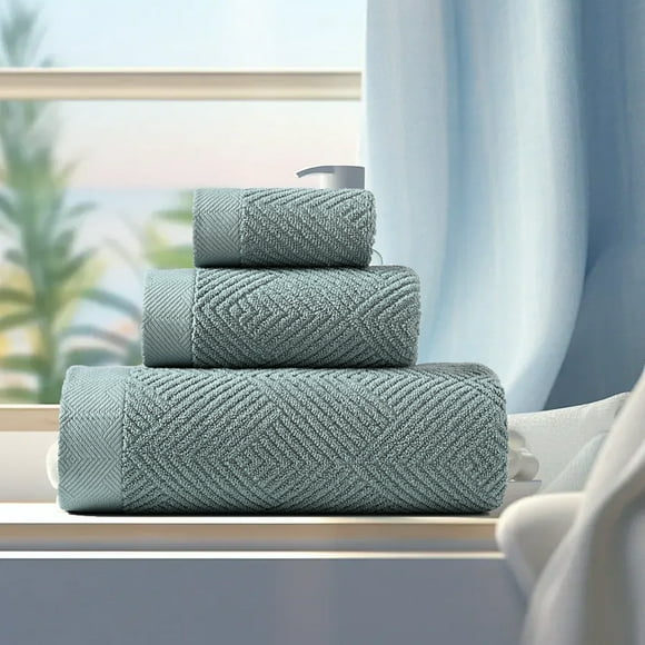 Apmemiss Clearance 3 Pcs Towel Set, Assorted Towels for Home, Bathroom Essentials, Bath, Hand, and Face Towel, Soft Plush Hotel Quality, Guest Bath, Shower, Thick, Apartment, Dorm