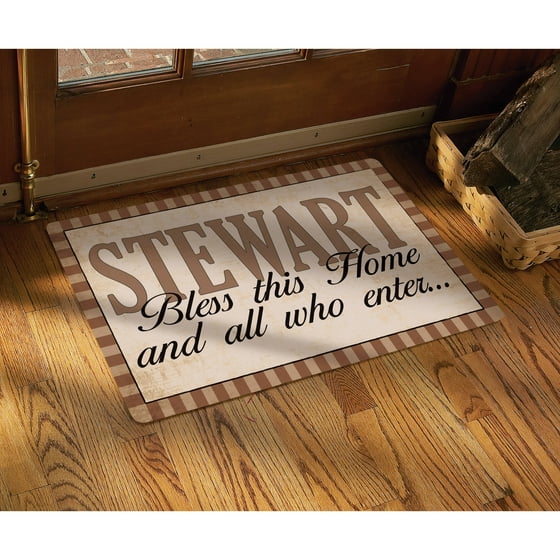 Personalized "Rustic Bless All Who Enter" Doormat, 17" x 27", Multiple