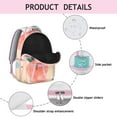 thumbnail image 4 of Fun cartoon peach lover design compact travel backpack cute small backpack for school lightweight school bag for daily use and vibrant pattern, 4 of 6
