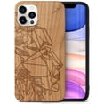 thumbnail image 1 of Case Yard Wooden Case Outside Soft TPU Silicone Slim Fit Shockproof Wood Protective Phone Cover for Girls Boys Men and Women Supports Wireless Charging Beautiful Mind Design case for iPhone-11-Pro-Max, 1 of 7