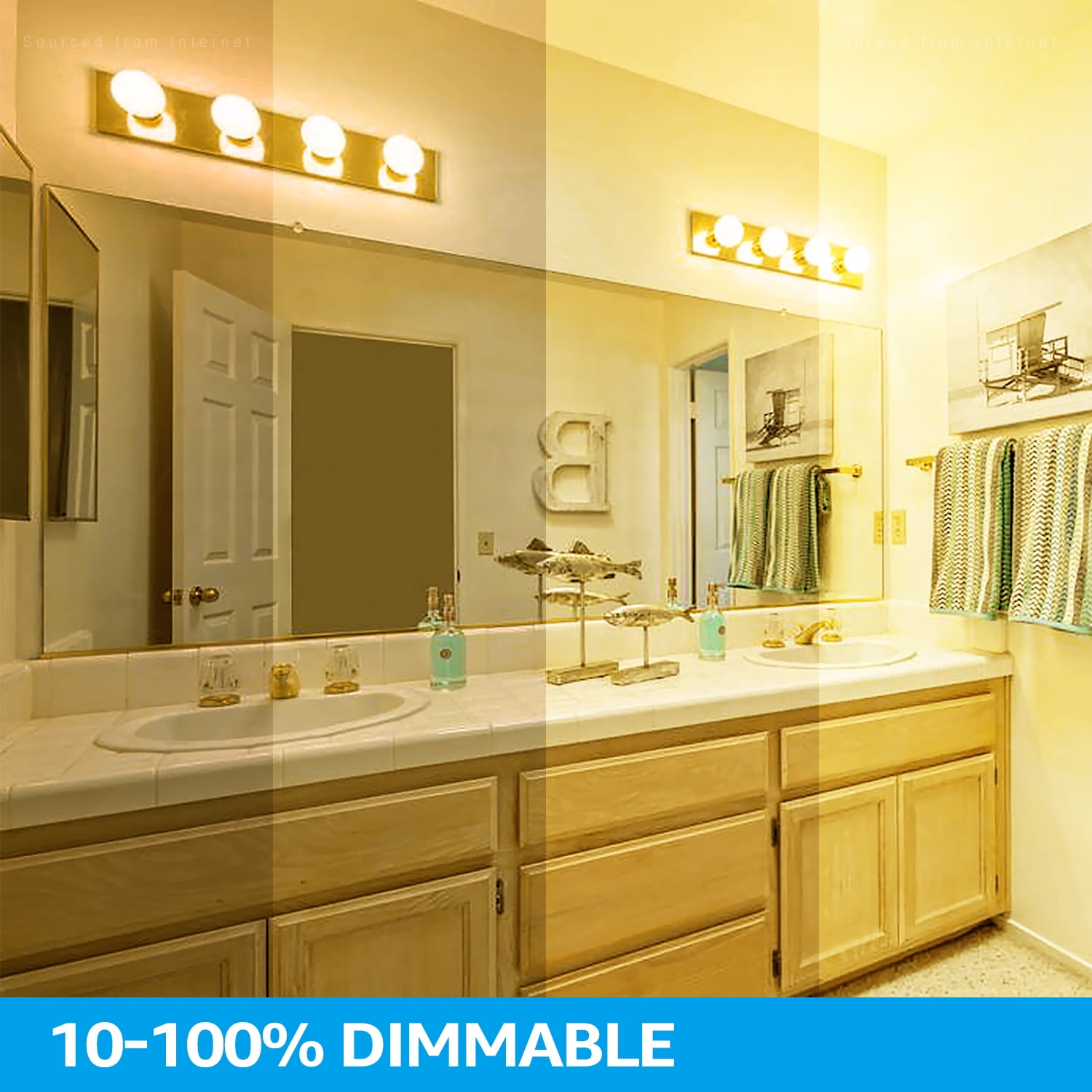 12 Pack G25 LED Globe Bulb, E26 Base, Ideal for Bathroom Vanity or Mirror, Dimmable, 2700K Soft White