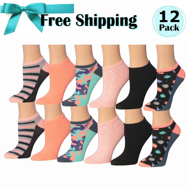 Download Tipi Toe - Women's Tipi Toe 12 Pairs Ankle Socks - Walmart ...