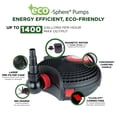 thumbnail image 4 of Alpine Corporation Eco-Sphere Energy-Saving Pump 1400GPH with 33 Ft. Cord, 4 of 13
