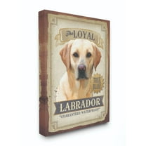 Stupell Industries Loyal Labrador Pet Dog Vintage Poster Design Canvas Wall Art by Retrorocket Studio