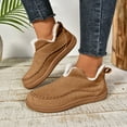 thumbnail image 2 of Mepaouo Womens Winter Work Boots Suede Fleece Lined Snow Ankle Booties Slip on Walking Loafers Flats Shoes, 2 of 8
