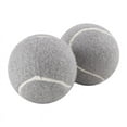 thumbnail image 2 of 2 PCS Precut Walker Tennis Ball for Furniture Legs and Floor Protection, Heavy Duty Long Lasting Felt Pad Covering,Grey, 2 of 3