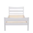 thumbnail image 4 of Twin Size Wood Platform Bed with Headboard and Wooden Slat Support, 4 of 7