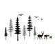 thumbnail image 5 of Adhesivo de pared para padres Bosque Deer Adhesivo de pared Oso Pino Árbol Adhesivo de pared Mural Art Wallpaper para DIY Kids Room Kindergarten Calcomanía de vinilo extraíble JAMW Sencillez, 5 of 5