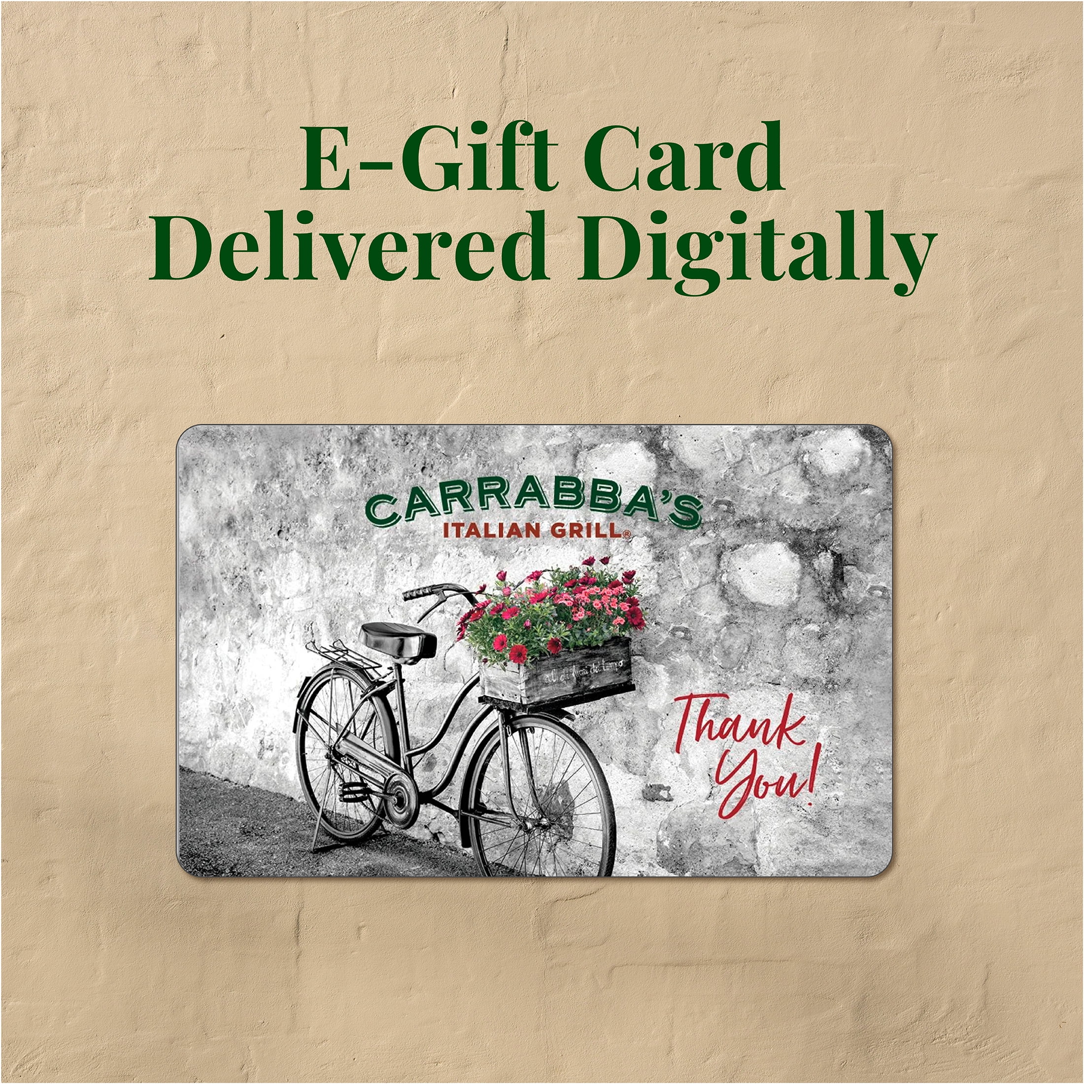 Carrabba's Italian Grill $25 Thank You eGift Card [Email Delivery]