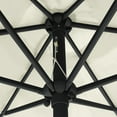 thumbnail image 5 of vidaXL Garden Parasol Sand White Polyester, Aluminum 106.3 in diameter, 5 of 27