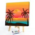 thumbnail image 2 of Sea Sunset Oil Paint by Numbers Hand Painted Frameless Picture Home Ornament Kit, 2 of 9