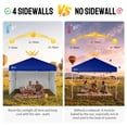 thumbnail image 6 of CROWN SHADES 10X10 Comercial Instant Canopy Pop Up Tent with Center Lock 4 Sidewalls Sto'N Go Bag Navy Blue, 6 of 10