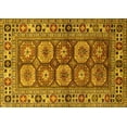 thumbnail image 1 of Ahgly Company Machine Washable Indoor Rectangle Oriental Yellow Industrial Area Rugs, 7' x 10', 1 of 4